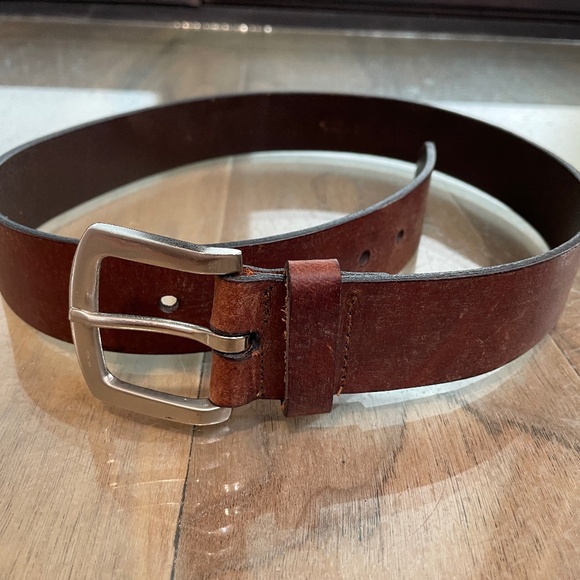 New Brown Distressed Leather Belt main image 4